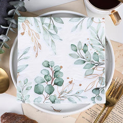20pcs Western Food Party Printed Disposable Napkins
