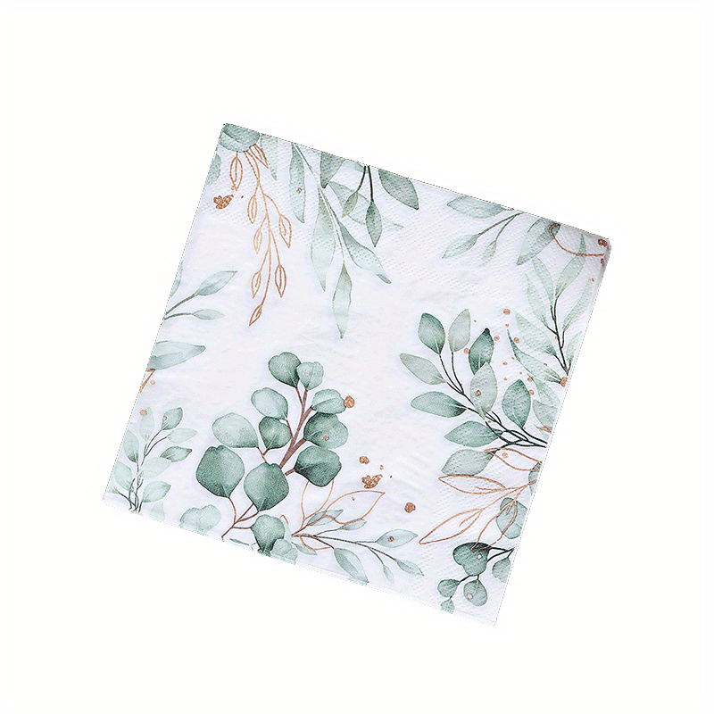 20pcs Western Food Party Printed Disposable Napkins