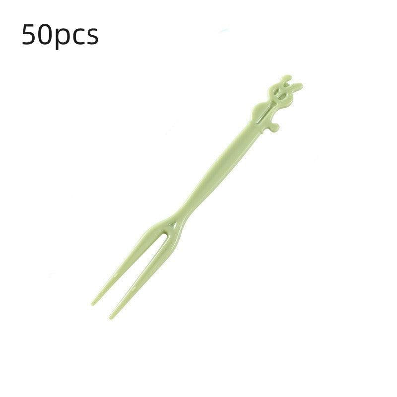 50pcs Mini 2 Prong Forks Set for Home Party Supplies