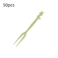 50pcs Mini 2 Prong Forks Set for Home Party Supplies