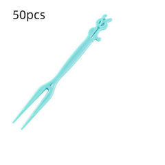50pcs Mini 2 Prong Forks Set for Home Party Supplies