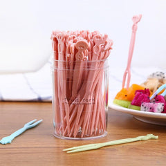 50pcs Mini 2 Prong Forks Set for Home Party Supplies