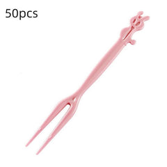 50pcs Mini 2 Prong Forks Set for Home Party Supplies