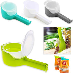 4pcs Food Bag Clips with Pour Spouts, Kitchen Chip Sealer Clips