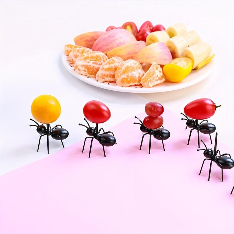 12pcs Ant Fruit Forks Toothpicks for Party Cake Snack Forks