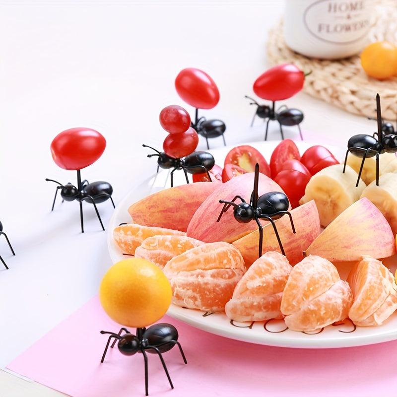 12pcs Ant Fruit Forks Toothpicks for Party Cake Snack Forks