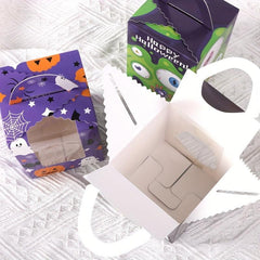 5pcs Halloween Cake Carriers With Window Cupcake Muffin Egg Tart Box