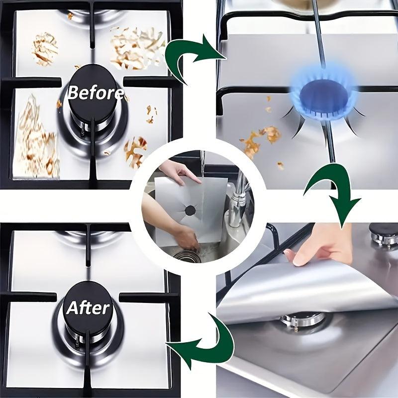 Gas Stove Burner Cover Protectors 8pcs 26.92cm x 26.92cm