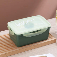Portable Grided Lunch Box Microwave Bento Box Leakproof Container