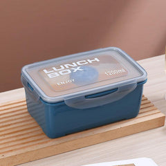 Portable Grided Lunch Box Microwave Bento Box Leakproof Container
