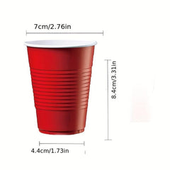 50pcs Disposable Party Cups 7oz 16oz Double Layer Thickened Banner Cups