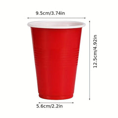 50pcs Disposable Party Cups 7oz 16oz Double Layer Thickened Banner Cups
