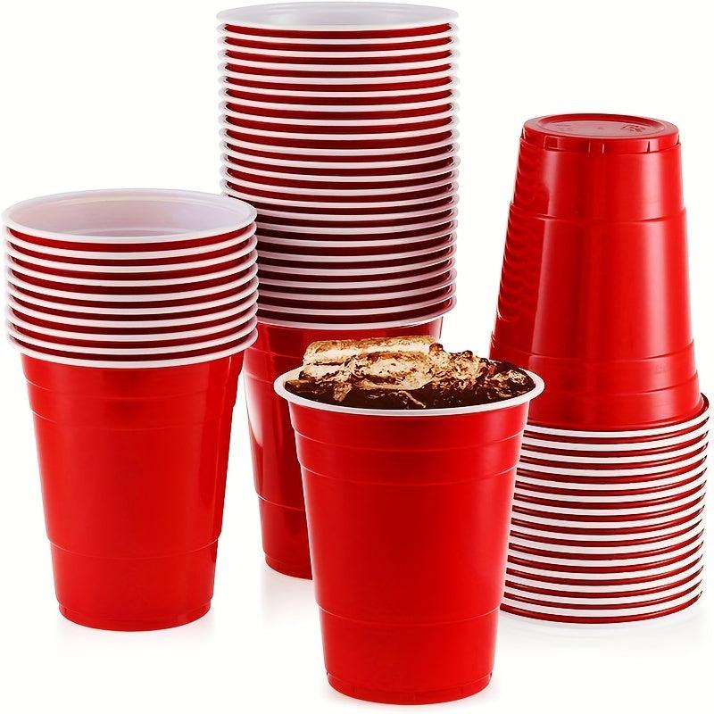 50pcs Disposable Party Cups 7oz 16oz Double Layer Thickened Banner Cups