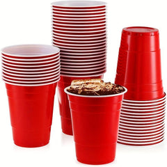 50pcs Disposable Party Cups 7oz 16oz Double Layer Thickened Banner Cups