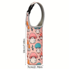 Water Bottle Carrier Holder Pouch Insulated Tote Sleeve Cartoon Pattern