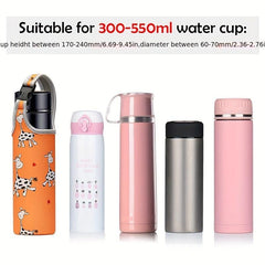 Water Bottle Carrier Holder Pouch Insulated Tote Sleeve Cartoon Pattern