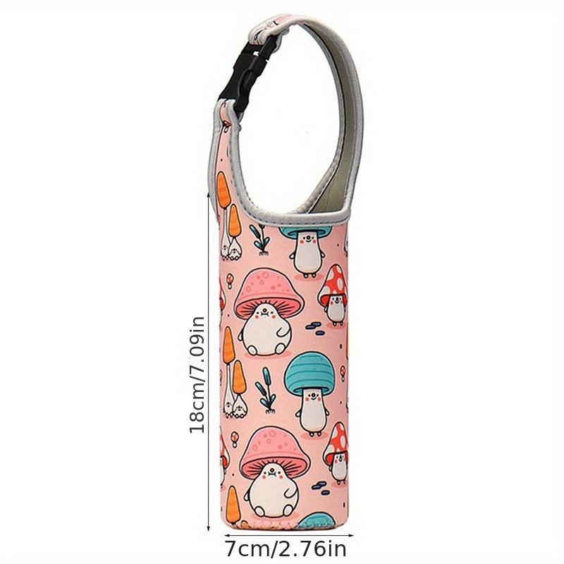Water Bottle Carrier Holder Pouch Insulated Tote Sleeve Cartoon Pattern