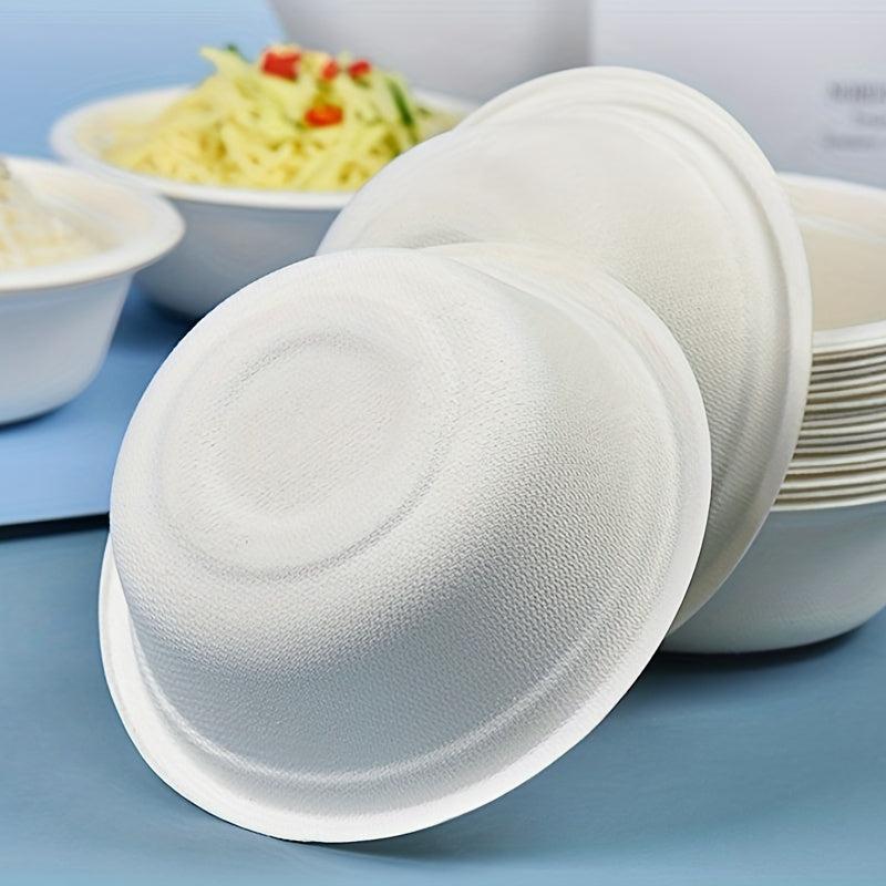 10pcs Sugarcane Pulp Disposable Bowl