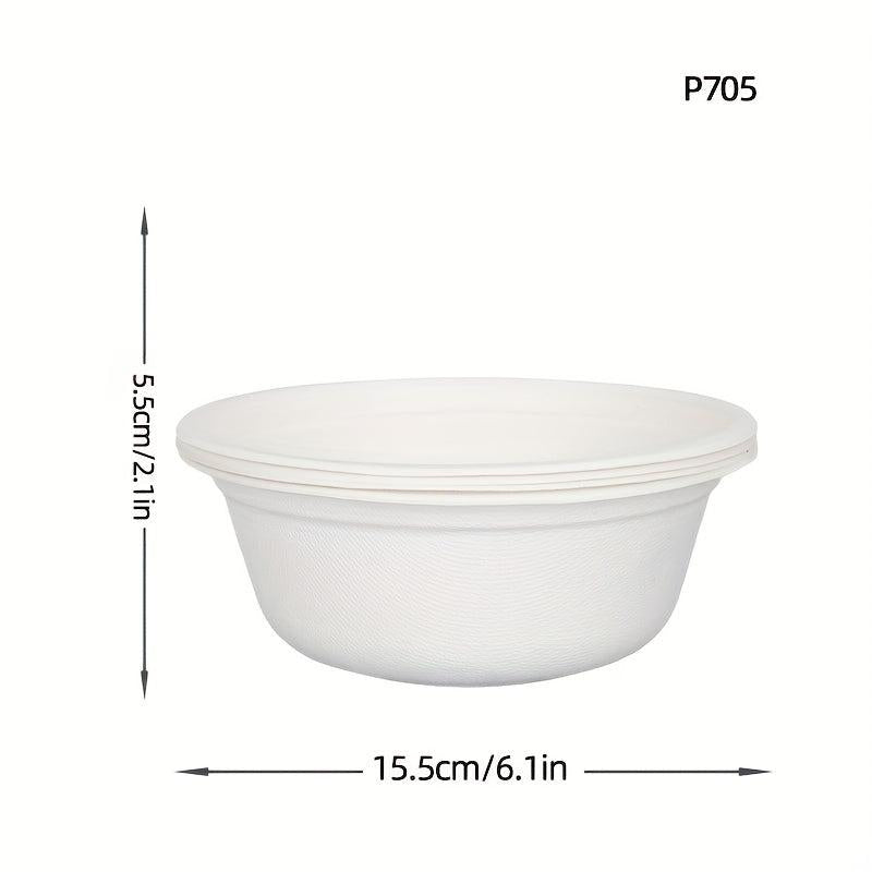 10pcs Sugarcane Pulp Disposable Bowl
