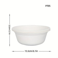 10pcs Sugarcane Pulp Disposable Bowl