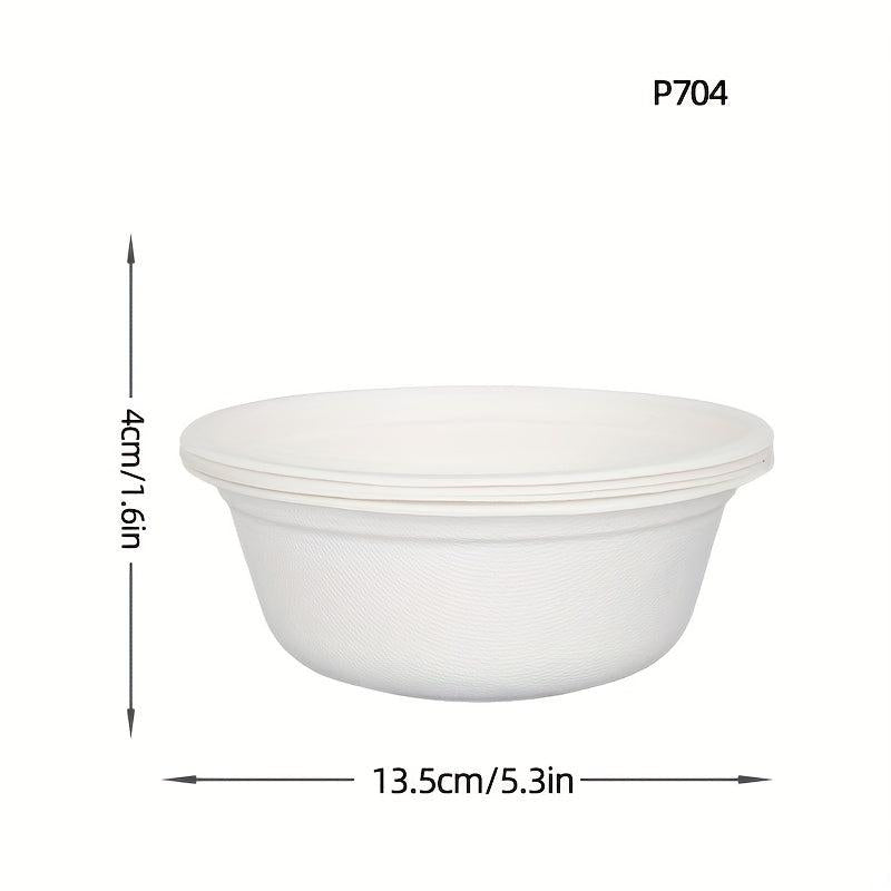 10pcs Sugarcane Pulp Disposable Bowl
