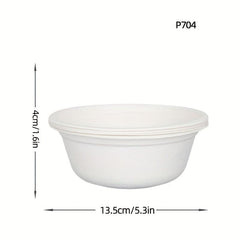 10pcs Sugarcane Pulp Disposable Bowl