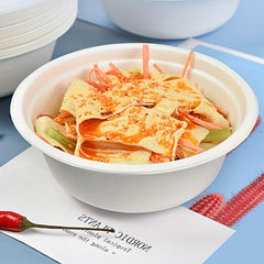 10pcs Sugarcane Pulp Disposable Bowl