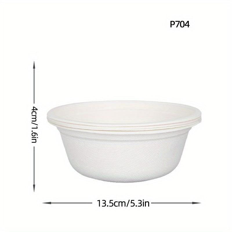 10pcs Sugarcane Pulp Disposable Bowl