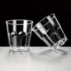 100 pcs Clear Plastic Cups with Lids Great for Events and Gatherings