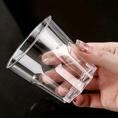 100 pcs Clear Plastic Cups with Lids Great for Events and Gatherings