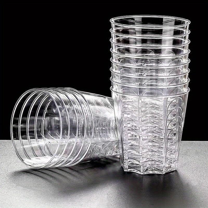 100 pcs Clear Plastic Cups with Lids Great for Events and Gatherings