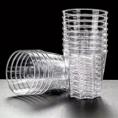 100 pcs Clear Plastic Cups with Lids Great for Events and Gatherings