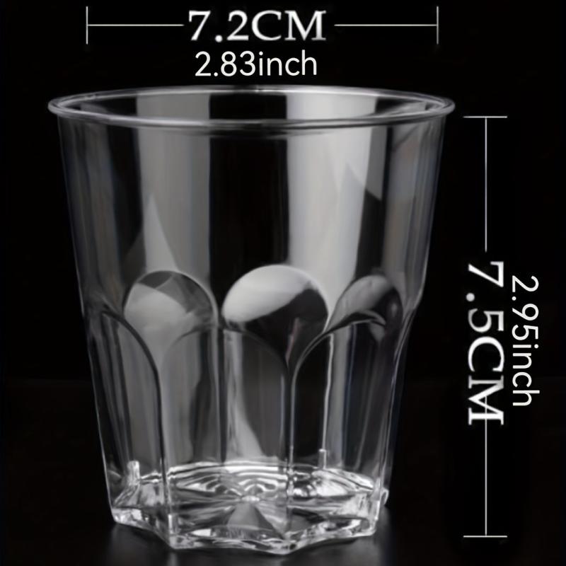 100 pcs Clear Plastic Cups with Lids Great for Events and Gatherings