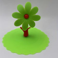 Silicone Sunflower Cup Lid for Glass Ceramic Tea Coffee Mug