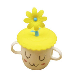 Silicone Sunflower Cup Lid for Glass Ceramic Tea Coffee Mug