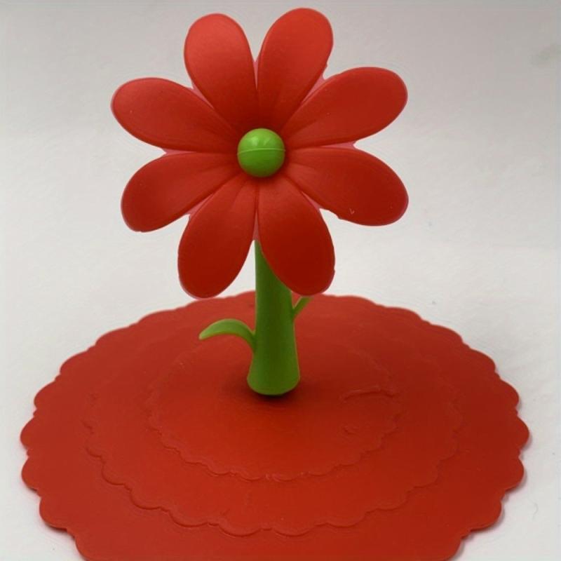 Silicone Sunflower Cup Lid for Glass Ceramic Tea Coffee Mug