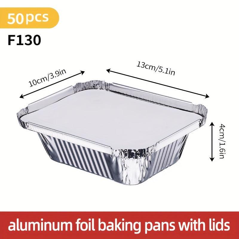 50pcs Aluminum Disposable Foil Steam Table Deep Pans Tin Pans
