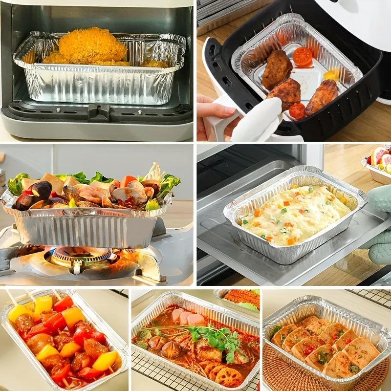 50pcs Aluminum Disposable Foil Steam Table Deep Pans Tin Pans