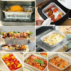 50pcs Aluminum Disposable Foil Steam Table Deep Pans Tin Pans