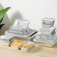 50pcs Aluminum Disposable Foil Steam Table Deep Pans Tin Pans
