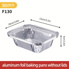 50pcs Aluminum Disposable Foil Steam Table Deep Pans Tin Pans