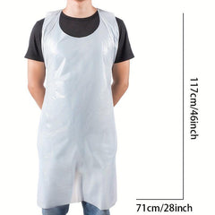 50pcs Disposable Aprons Waterproof Kitchen Anti Cooking Sleeveless