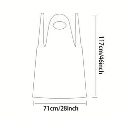 50pcs Disposable Aprons Waterproof Kitchen Anti Cooking Sleeveless