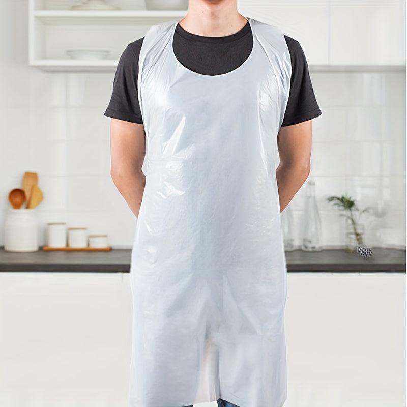 50pcs Disposable Aprons Waterproof Kitchen Anti Cooking Sleeveless