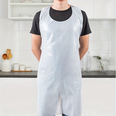 50pcs Disposable Aprons Waterproof Kitchen Anti Cooking Sleeveless