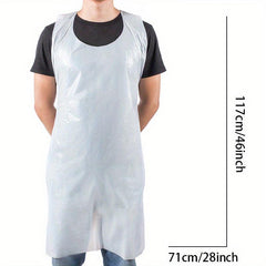 50pcs Disposable Aprons Waterproof Kitchen Anti Cooking Sleeveless