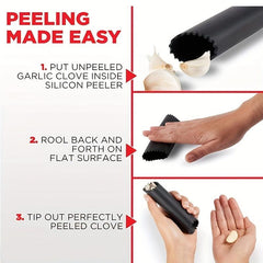 Stainless Steel Garlic Press Set with Peeler Brush