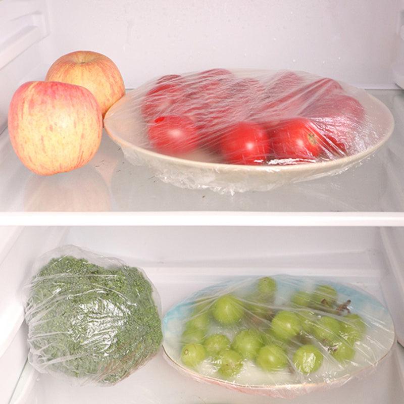 60pcs Reusable Elastic Bowl Cover Plastic Food Plate Cover