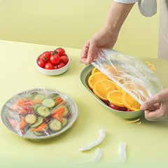 60pcs Reusable Elastic Bowl Cover Plastic Food Plate Cover