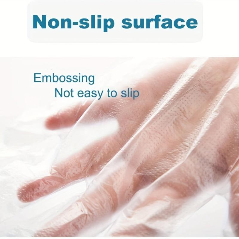 200Pcs Disposable Polyethylene Clear Gloves for Food Handling Cooking Cleaning